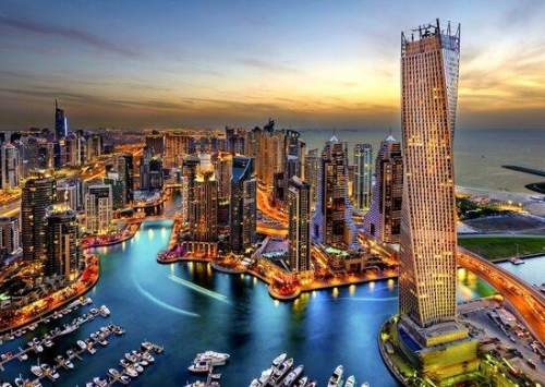 ENJOY Puzzle Dubajský přístav v noci 1000 dílků