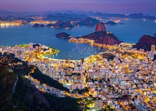 ENJOY Puzzle Rio de Janeiro v noci, Brazílie 1000 dílků