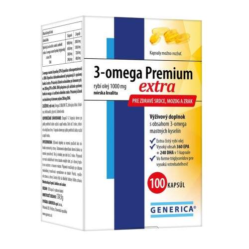 Generica Omega 3 Premium Extra 100 kapslí