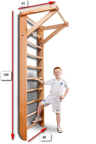 KINDERSPORT Sport 1 Ribstole dřevěné 220/240 x 80 cm .: Výška 240 cm