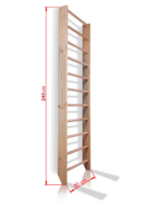 KinderSport Ribstole dřevěné 220 x 80 cm, 240 x 80 cm Výška ribstole: Výška 240 cm