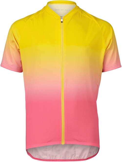 POC Cyklistický dres s krátkým rukávem - XC  - žlutá/růžová 140 cm