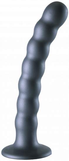 Anální kuličkové dildo Beaded Lust (17 cm), šedé