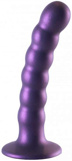 Anální kuličkové dildo Metallico Beaded (13,8 cm), fialové