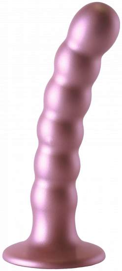 Anální kuličkové dildo Metallico Beaded (13,8 cm), růžové