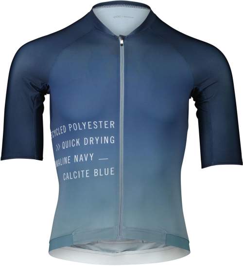 POC Cyklistický dres s krátkým rukávem - PRISTINE PRINT - modrá L