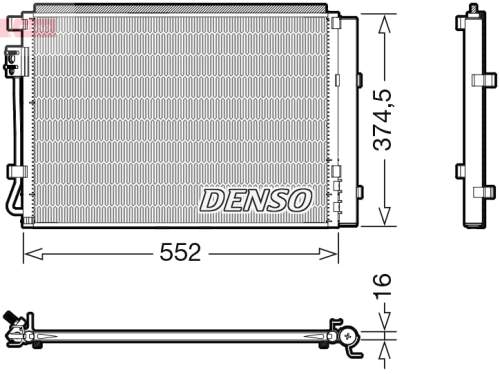 Kondenzátor, klimatizace DENSO DCN41017