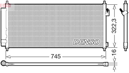 Kondenzátor, klimatizace DENSO DCN40026