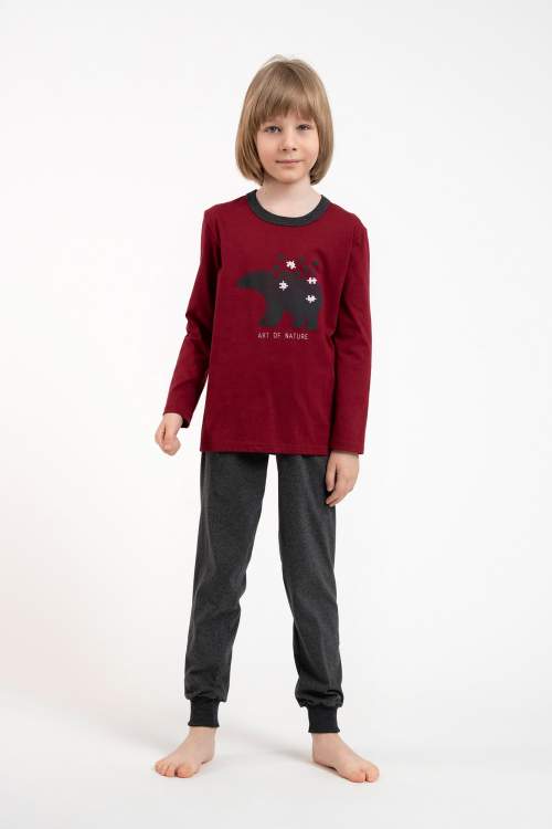Italian Fashion Chlapecké pyžamo Morten Bordó 10 let