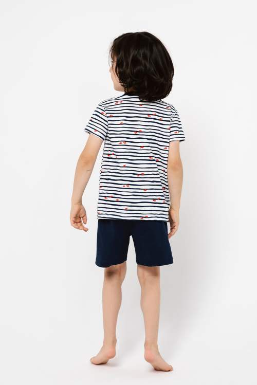 Italian Fashion Chlapecké pyžamo Korfu Tmavěmodrá-bílá 8 let