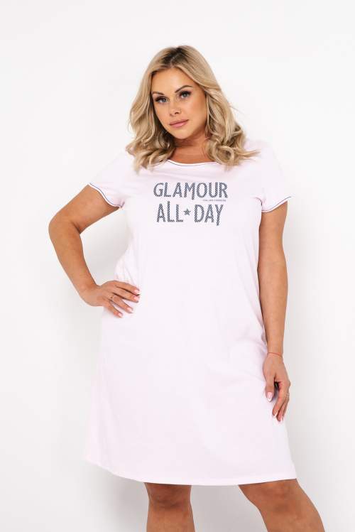 Italian Fashion Noční košile Glamour Maxi Světle růžová M