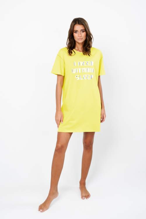 Italian Fashion Noční košilka Sidari Žlutá 2XL