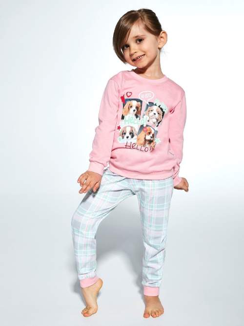 Cornette Kids Girl 594/167 My Doggy Dívčí pyžamo růžová 92