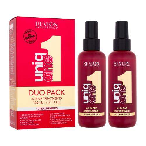 Revlon Professional Uniq One All In One Hair Treatment Duo Pack sada bezoplachová péče na vlasy Uniq One Hair Treatment 2x 150 ml pro ženy