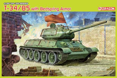 Model Kit tank 6266 T34/85 w/BEDSPRING ARMOR 1:35