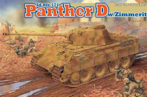 DRAGON Model Kit tank 6428 Sd.Kfz.171 PANTHER D w/ZIMMERIT 1:35