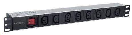Intellinet rozvodný panel PDU, 8x C13 zásuvka, rack 1U, 2m odpojitelný kabel, 163620