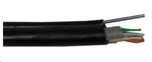 FTP kabel PlanetElite s nosným lankem Cat5E Fca černý 305m
