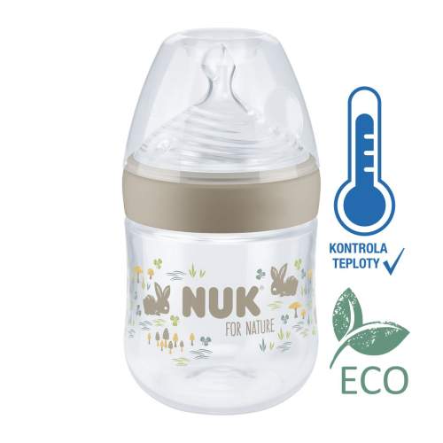 NUK Láhev kojenecká For Nature s kontrolou teploty, zelená 150 ml