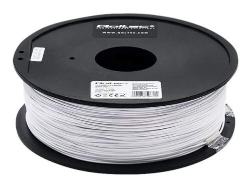 QOLTEC Professional filament for 3D printing PLA PRO 1.75mm 1 kg Cold white, 50671