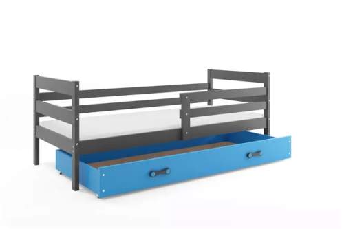 Dětská postel Eryk - 1 osoba, 80x190 s úložným prostorem – Grafit, Modrá