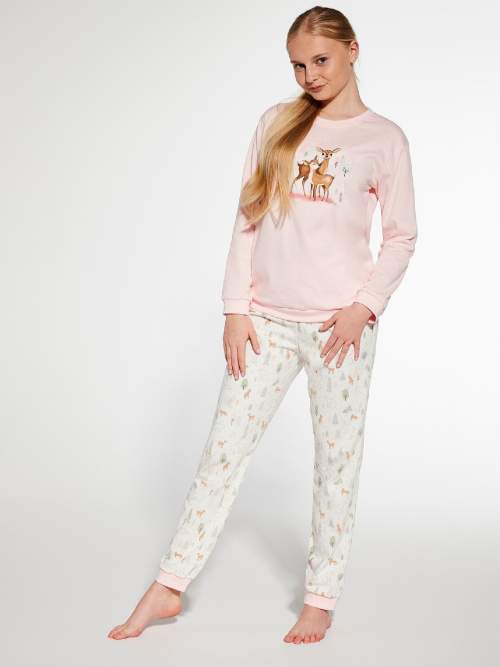 Cornette Dívčí pyžamo Fall Růžová 164