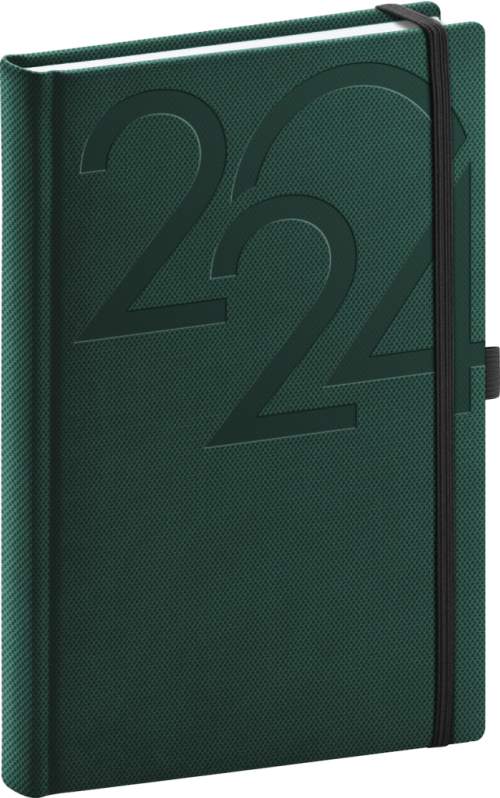 Denní diář Ajax 2024 zelený 15 × 21 cm