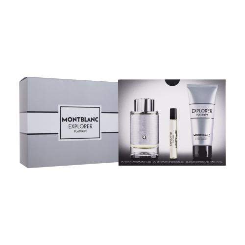 Montblanc Explorer Platinum sada parfémovaná voda 100 ml + sprchový gel 100 ml + parfémovaná voda 7,5 ml pro muže