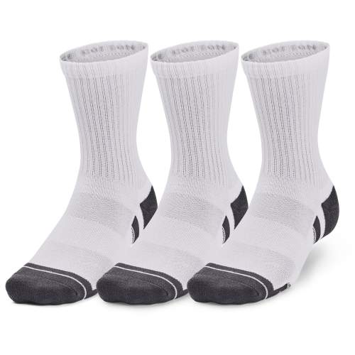Under Armour Unisex ponožky Performance Cotton 3p Qtr Bílá 40 - 42