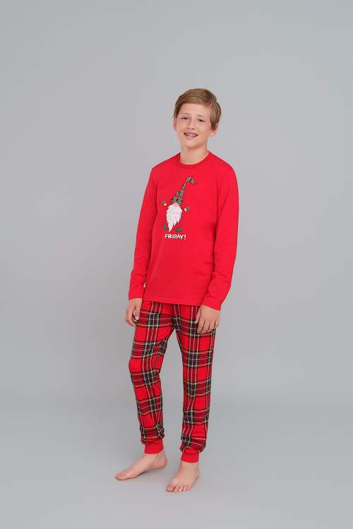 Italian Fashion Chlapecké pyžamo Narwik se skřítkem Červená 8 let