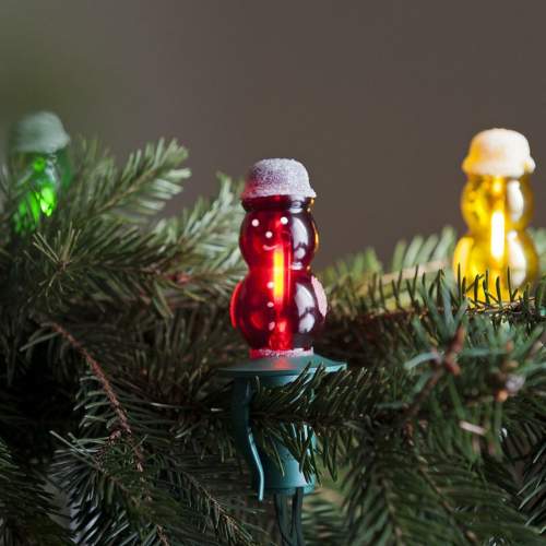 Vánoční řetěz SNĚHULÁCI TVP-12 LED, 7,7m 12ks 20V/0,2W barevných figurek
