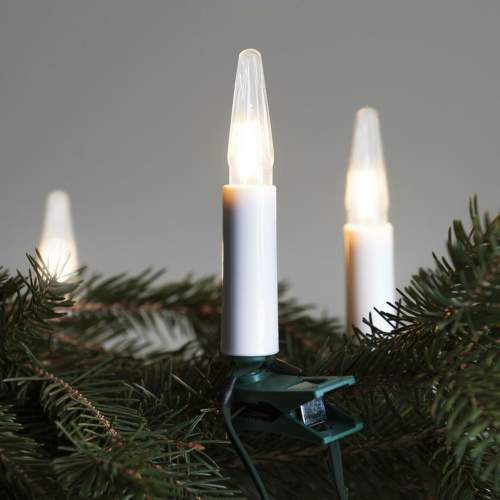 Vánoční řetěz ASTERIA SVP-16 LED, 10,5m 16ks 14V/0,2W bílých svíček