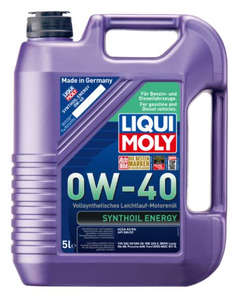 Motorový olej Liqui Moly Synthoil Energy 0W40 5L