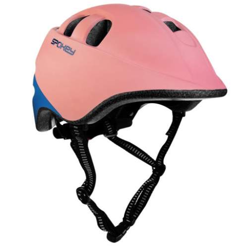 Spokey CHERUB Dětská cyklistická přilba IN-MOLD 52-56 cm růžovo-modrá