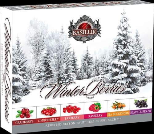 BASILUR Winter berries assorted kolekce černých čajů 60 sáčků