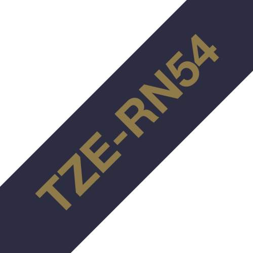 Brother TZE-RN54 24mm zlatý tisk/tmavě modrý podklad originální