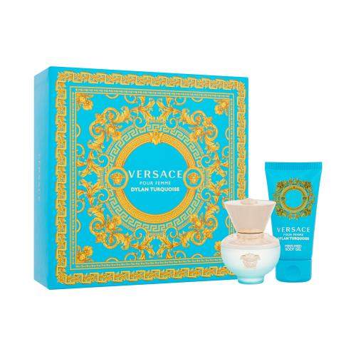Versace Pour Femme Dylan Turquoise dárková kazeta pro ženy toaletní voda 30 ml + tělový gel 50 ml