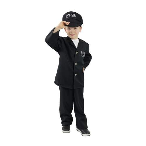 RAPPA Dětský kostým policista s čepicí S