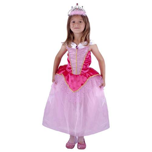 RAPPA Dětský kostým princezna růžová S
