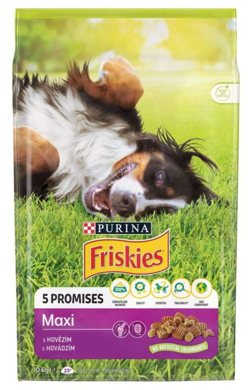 Friskies Maxi granule pro psy s hovězím 10 kg
