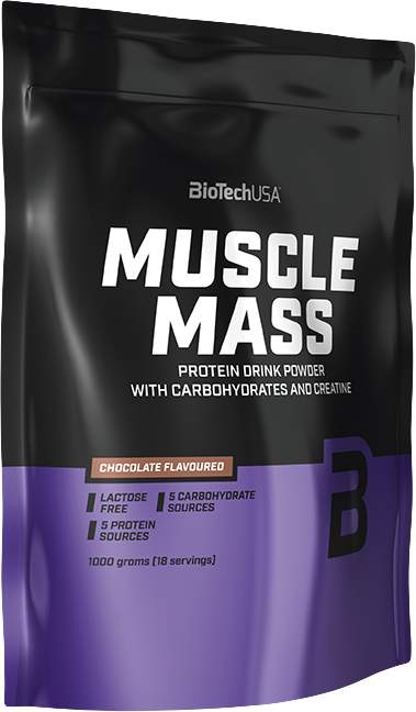 BioTech USA Muscle Mass 1000 g vanilka