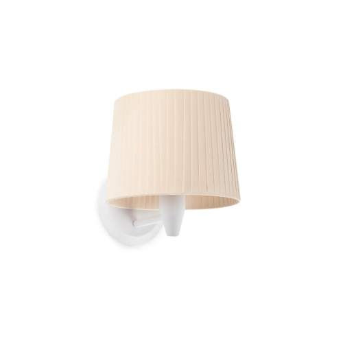 SAMBA bílá/skládaná béžová nástěnná lampa - FARO