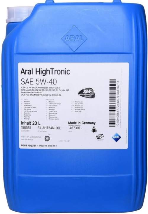 Aral HighTronic 5W-40 20L