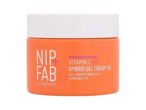 NIP+FAB Illuminate Vitamin C Fix Hybrid Gel Cream 5% rozjasňující a hydratující pleťový krém 50 ml pro ženy
