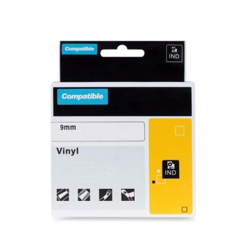 PRINTLINE kompatibilní páska s DYMO 18490, 12mm,3.5m,černý tisk/žlutý p., RHINO nyl.flexi PLTD70