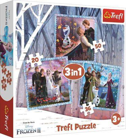 TREFL Puzzle Ledové království 2: Kouzelný příběh 3v1