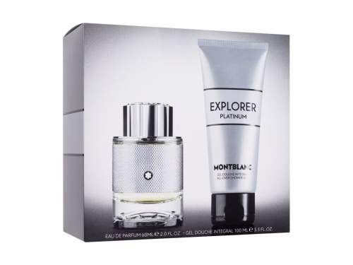 Montblanc Explorer Platinum sada parfémovaná voda 60 ml + sprchový gel 100 ml pro muže