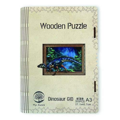Puzzle Dinosaurus A3, dřevěné, svítící