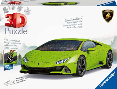 Ravensburger Puzzle 3D - Lamborghini Huracán Evo zelené 108 dílků