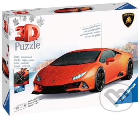 Ravensburger 3D Puzzle Lamborghini Huracán Evo oranžové 108 dílků